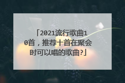 2021流行歌曲10首,推荐十首在聚会时可以唱的歌曲?