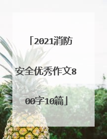 2021消防安全优秀作文800字10篇