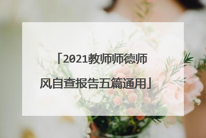 2021教师师德师风自查报告五篇通用