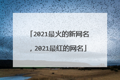 2021最火的新网名，2021最红的网名