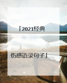 2021经典伤感语录句子