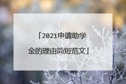 2021申请助学金的理由简短范文