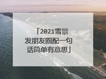 2021雪景发朋友圈配一句话简单有意思