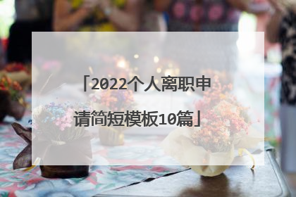 2022个人离职申请简短模板10篇