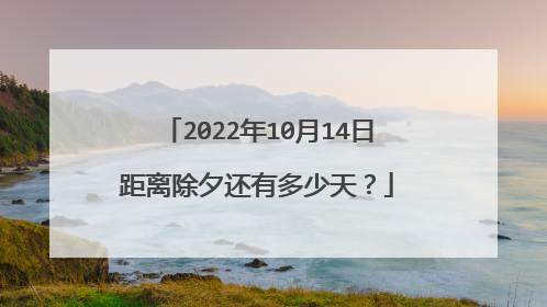 2022年10月14日距离除夕还有多少天？