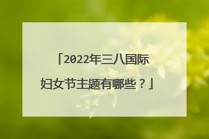 2022年三八国际妇女节主题有哪些?