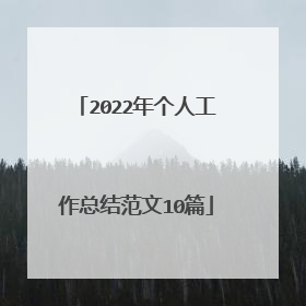 2022年个人工作总结范文10篇