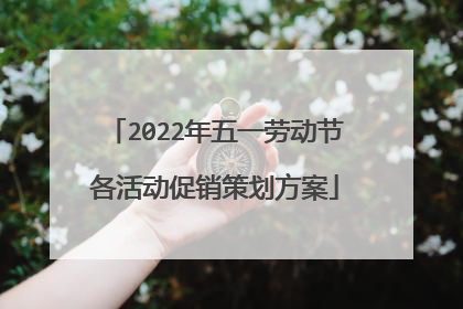 2022年五一劳动节各活动促销策划方案