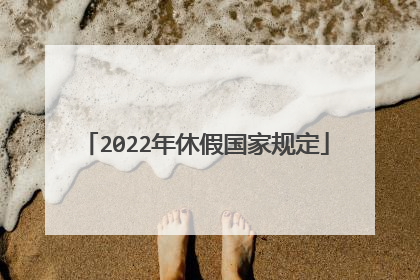2022年休假国家规定
