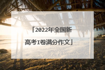 2022年全国新高考I卷满分作文