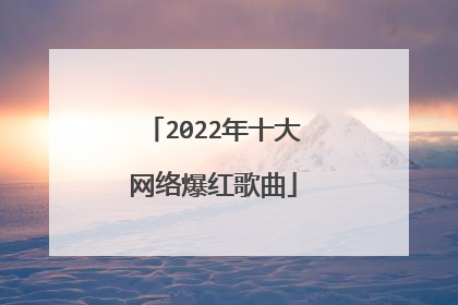 2022年十大网络爆红歌曲