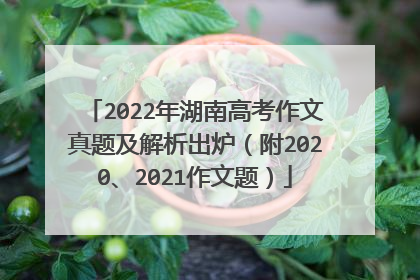 2022年湖南高考作文真题及解析出炉（附2020、2021作文题）