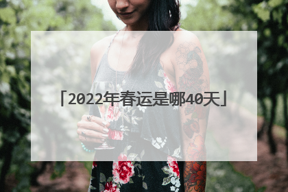 2022年春运是哪40天