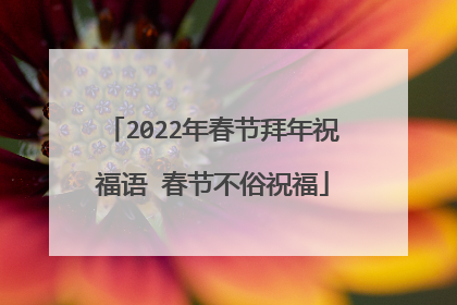 2022年春节拜年祝福语 春节不俗祝福