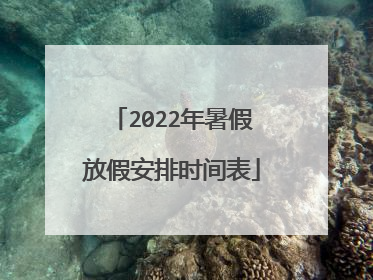 2022年暑假放假安排时间表