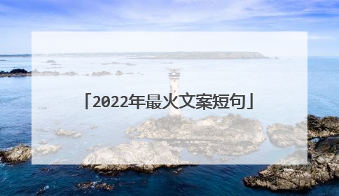 2022年最火文案短句