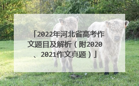 2022年河北省高考作文题目及解析（附2020、2021作文真题）