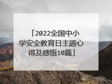 2022全国中小学安全教育日主题心得及感悟10篇