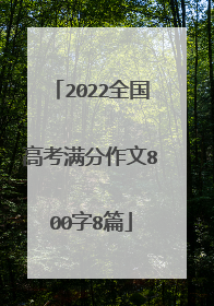 2022全国高考满分作文800字8篇