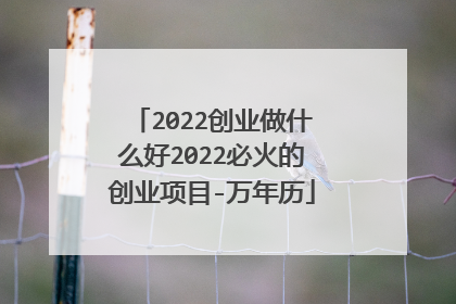 2022创业做什么好2022必火的创业项目-万年历