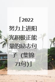 2022努力上进阳光积极正能量的励志句子 (集锦71句)