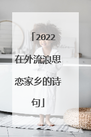 2022在外流浪思恋家乡的诗句