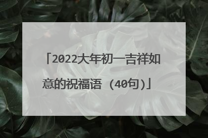2022大年初一吉祥如意的祝福语 (40句)