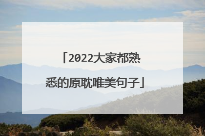 2022大家都熟悉的原耽唯美句子