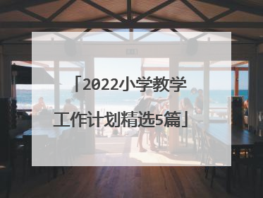2022小学教学工作计划精选5篇