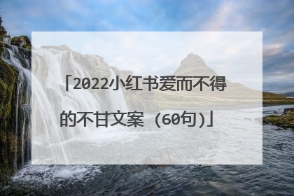 2022小红书爱而不得的不甘文案 (60句)