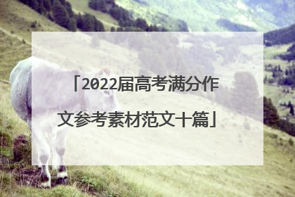 2022届高考满分作文参考素材范文十篇