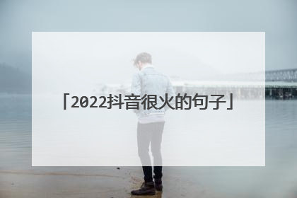 2022抖音很火的句子