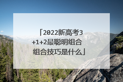 2022新高考3+1+2最聪明组合 组合技巧是什么