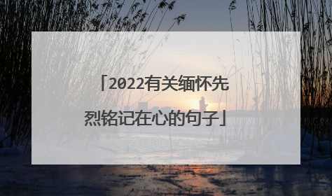2022有关缅怀先烈铭记在心的句子