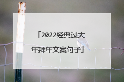 2022经典过大年拜年文案句子