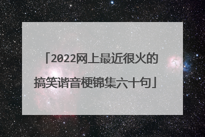 2022网上最近很火的搞笑谐音梗锦集六十句