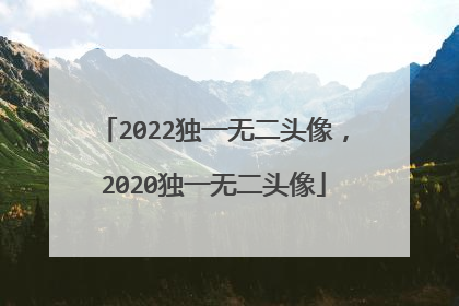 2022独一无二头像,2020独一无二头像