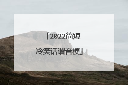 2022简短冷笑话谐音梗