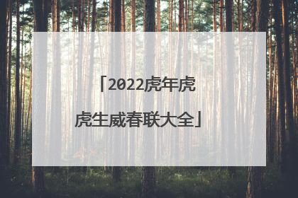 2022虎年虎虎生威春联大全