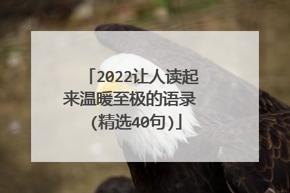 2022让人读起来温暖至极的语录 (精选40句)