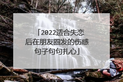 2022适合失恋后在朋友圈发的伤感句子句句扎心