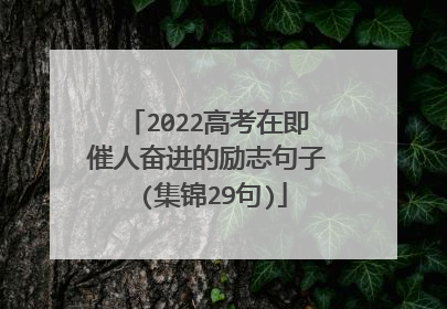 2022高考在即催人奋进的励志句子 (集锦29句)