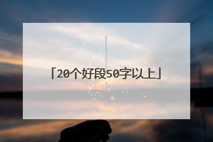 20个好段50字以上