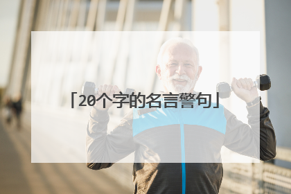 20个字的名言警句