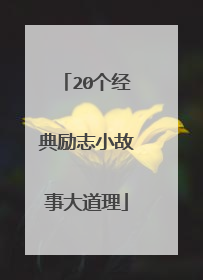 20个经典励志小故事大道理