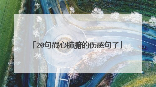 20句戳心肺腑的伤感句子