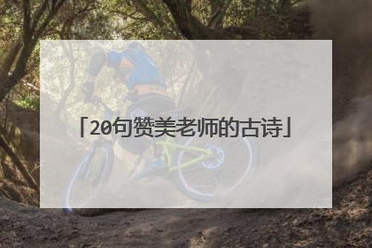 20句赞美老师的古诗