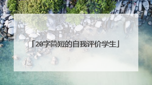 20字简短的自我评价学生