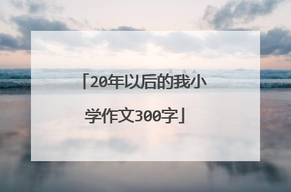 20年以后的我小学作文300字