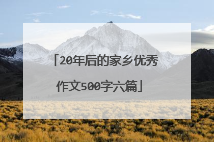 20年后的家乡优秀作文500字六篇